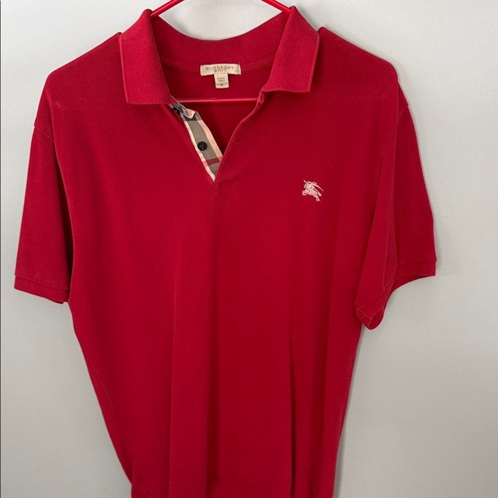 Burberry Classic Red Polo Shirt for Men